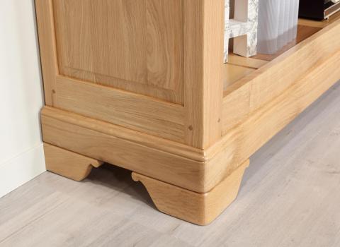 Estantería Librería Sarah de 4 estantes fabricada en madera de roble  macizo al estilo Louis Philippe estilo 