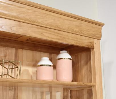 Estantería Librería Sarah de 4 estantes fabricada en madera de roble  macizo al estilo Louis Philippe estilo 