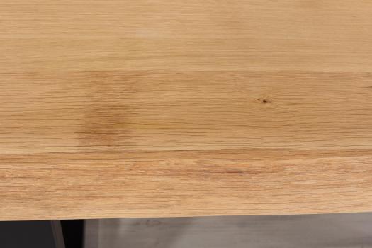 Mesa de comedor rectangular fabricada en hierro y madera de roble macizo de estilo contemporáneo 180x100 