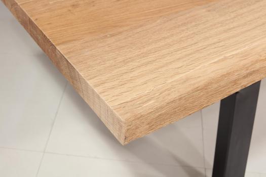 Solid Oak and Iron Contemporary style Dining room Table