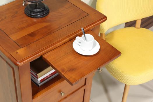 Mueble o armario telefónico de madera maciza de cerezo estilo Louis Philippe Camille 