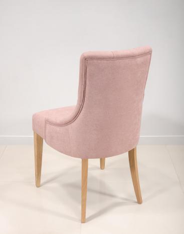 Silla tapizada de sala de estar fabricada en madera de roble macizo