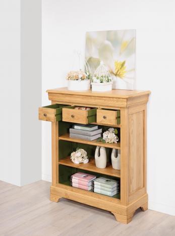 Aparador Nicolas fabricado en roble macizo de estilo Louis Philippe