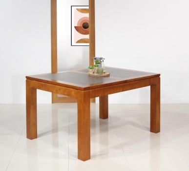 Mesa de comedor Aurore fabricada en madera maciza de cerezo cubierta de cerámica en estilo Contemporáneo 