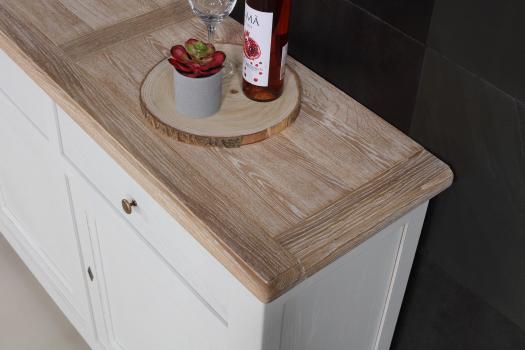 Aparador Buffet Yann de 3 puertas fabricado en madera de roble macizo estilo Rústico