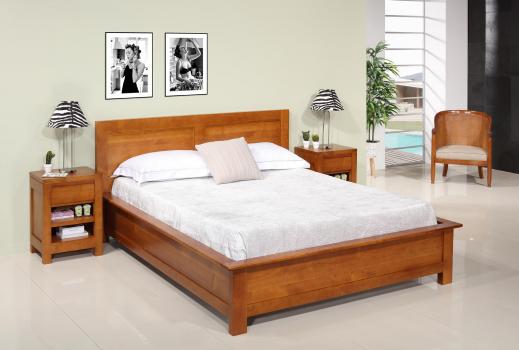 Cama Colección Naturaleza 160*200 fabricadas en cerezo macizo en estilo Contemporáneo