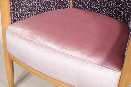 Sillón Cabriolet Paul fabricada de madera de roble macizo Louis Philippe 