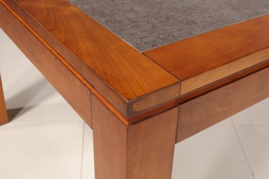 Mesa de comedor rectangular Aurore fabricada en madera de cerezo macizo estilo contemporáneo 