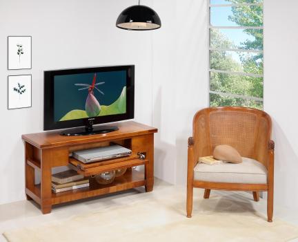 Mueble de TV Adéline fabricado en madera de cerezo macizo en estilo Rústico