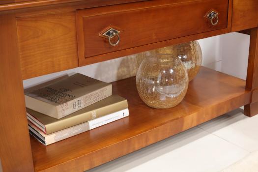Mueble de TV Adéline fabricado en madera de cerezo macizo en estilo Rústico