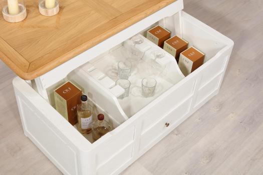 Mesa de bar Jules fabricada en Roble de estilo Louis Philippe 