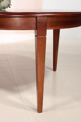 Mesa ovalada Estelle, 180x120 de madera maciza de cerezo en estilo Louis Philippe
