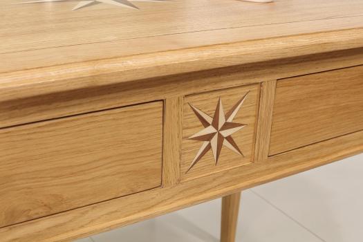 Mesa de escritorio Rose des Vents en roble estilo Directoire