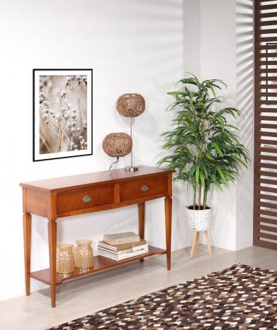 Consola Mathilde fabricada en madera de cerezo macizo de estilo Directoire