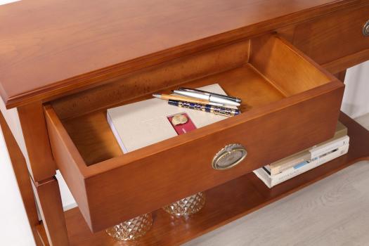 Consola Mathilde fabricada en madera de cerezo macizo de estilo Directoire