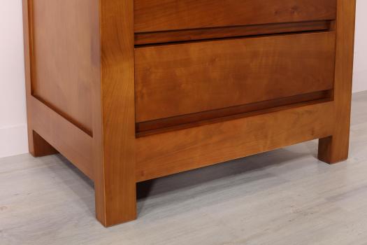 Cómoda Natura con 5 cajones fabricada en madera de cerezo macizo