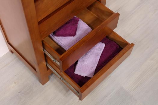 Cómoda Natura con 5 cajones fabricada en madera de cerezo macizo