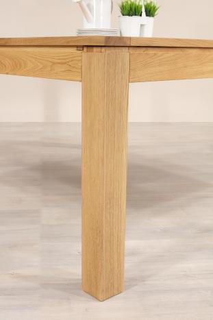 Mesa de comedor cuadrada Isaac en madera de Roble de estilo Contemporáneo