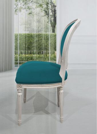 Silla Simón fabricada en madera de roble macizo de estilo Luis XVI 