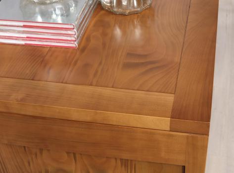 Cómoda de 3 cajones de madera de cerezo de estilo contemporáneo 