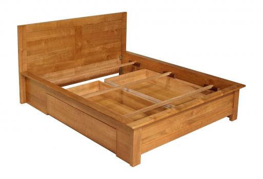 Cama Colección Nature 160x200 de madera de cerezo con cajón a cada lado 2 DISPONIBLES