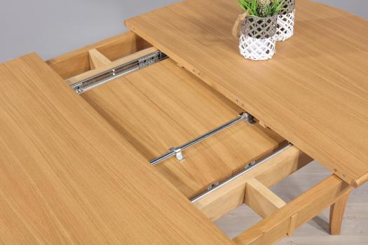 Mesa ovalada 160*120 de Roble macizo de estilo Louis Philippe con 2 extensiones de 40 cm