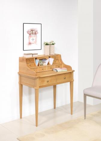 Secretaria Louis de estilo Directoire fabricada en madera de Roble macizo