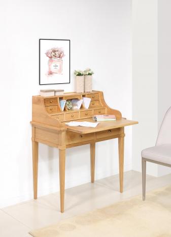 Secretaria Louis de estilo Directoire fabricada en madera de Roble macizo