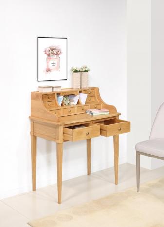 Secretaria Louis de estilo Directoire fabricada en madera de Roble macizo