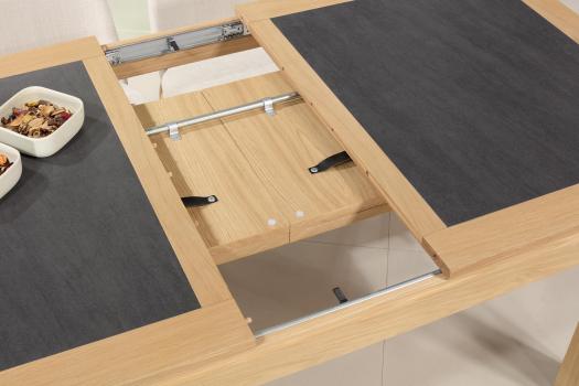 Table de repas rectangulaire 160X100 Mathéo réalisée en Chêne Ligne Contemporaine Plateau avec céramique