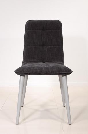 Silla Lise en madera de haya con tejido Elastrón London Black de estilo Contemporáneo 