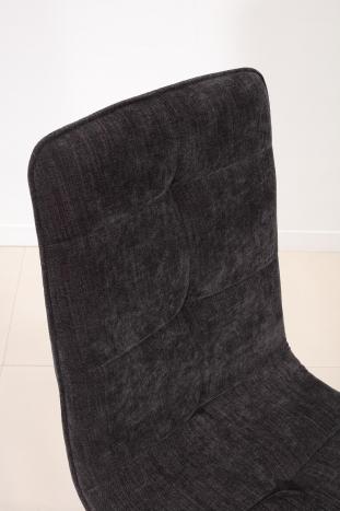 Silla Lise en madera de haya con tejido Elastrón London Black de estilo Contemporáneo 