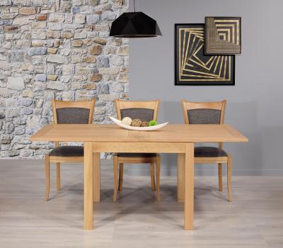 Mesa de comedor 90x90 fabricada en roble macizo de estilo Contemporáneo