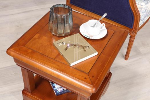 Mesa auxiliar o sofá Léa en madera de cerezo estilo Louis Philipe
