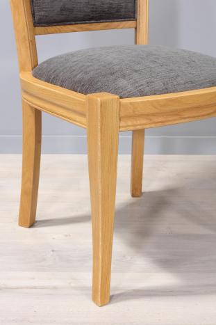 Silla Benjamin fabricada en madera de roble macizo de estilo Louis Philippe 