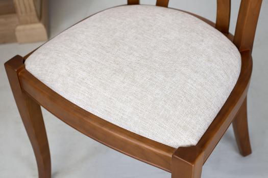 Silla lila de madera maciza de cerezo de estilo Louis Philippe