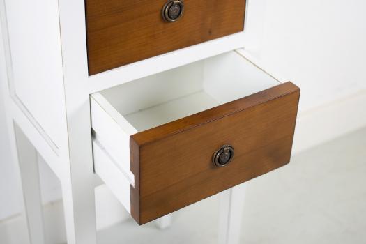 Mesilla de noche o auxiliar Emma fabricada en madera de cerezo en estilo Directoire Bi color 