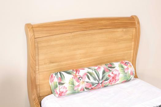Cama estilo Louis Philippe “Diego” en Roble Macizo – 90x190 cm