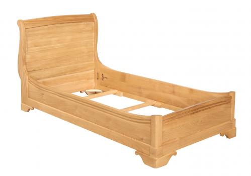Cama estilo Louis Philippe “Diego” en Roble Macizo – 90x190 cm