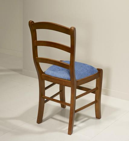 Silla Madeleine fabricada en madera maciza de haya en estilo Louis Philippe Asiento tapizado con tela Aldecco