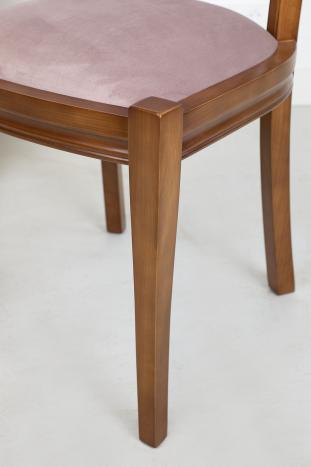 Silla Pauline de madera maciza de cerezo de estilo Louis Philippe 
