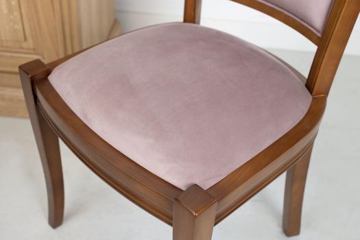Silla Pauline de madera maciza de cerezo de estilo Louis Philippe 