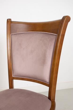 Silla Pauline de madera maciza de cerezo de estilo Louis Philippe 