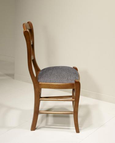 Silla Madeleine de madera maciza de haya en estilo Louis Philippe 