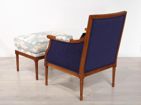 Louis XVI style Armchair in solid Cherrywood