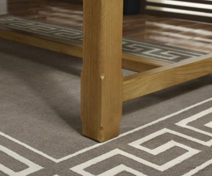 Mesa rústica rectangular Axel fabricada en roble macizo 